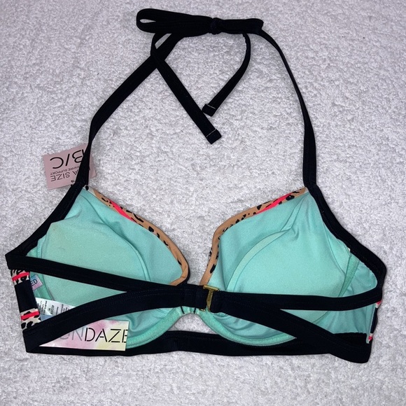 NWT sundazed black Scarlett halter bikini underwire 36 b/c cup Xl bottom - Picture 7 of 11